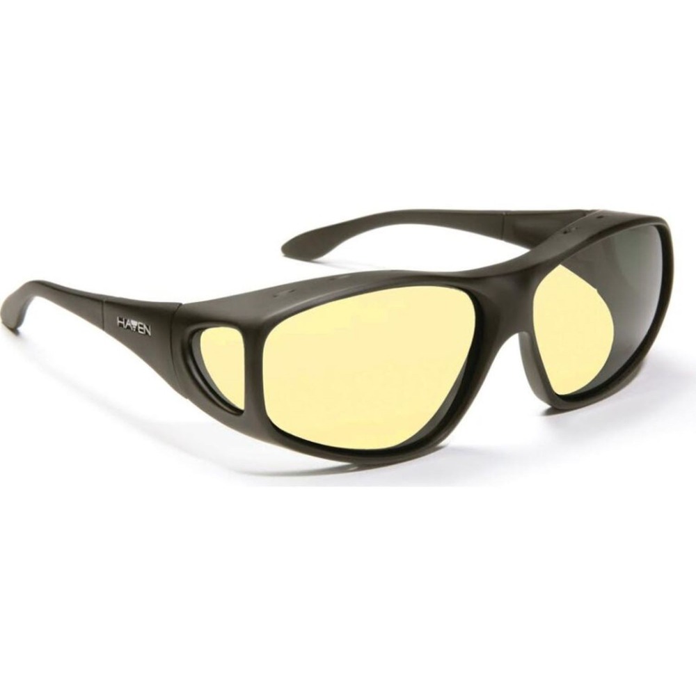 HAVEN Night Driver XL Tapered Square Black Yellow Lens Driving Glasses